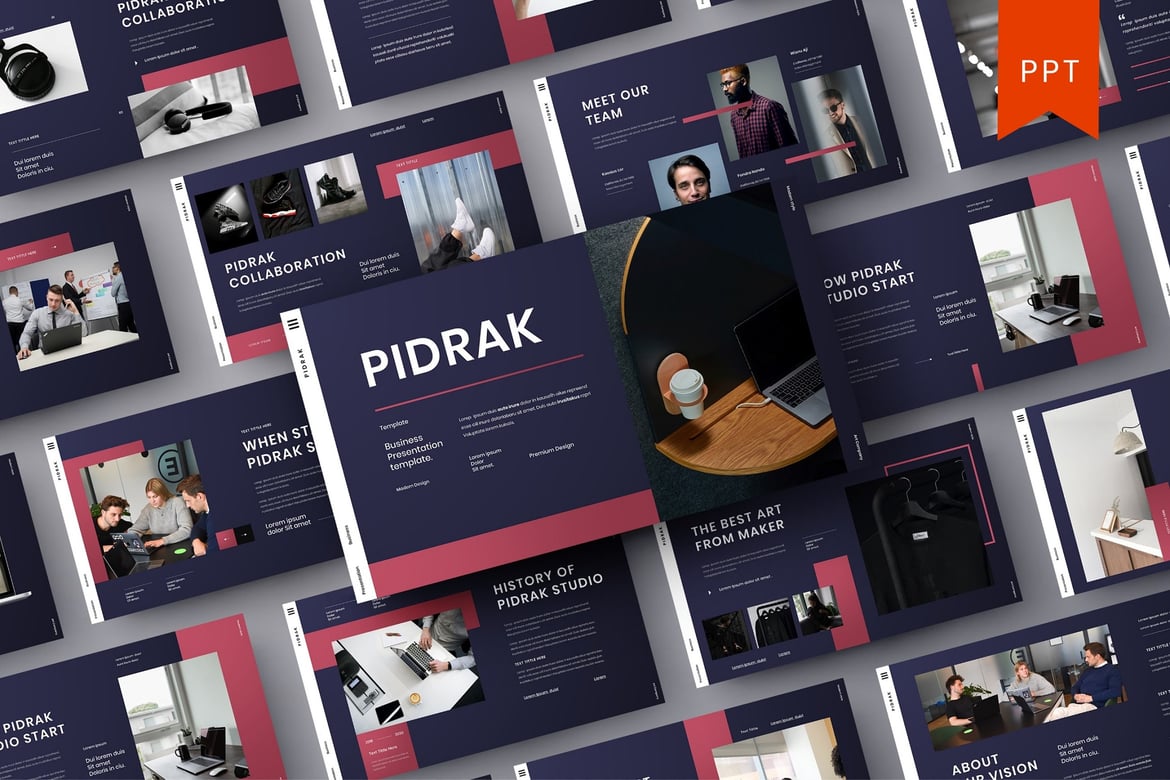 Pidrak – Template PowerPoint Bisnis yang Menarik