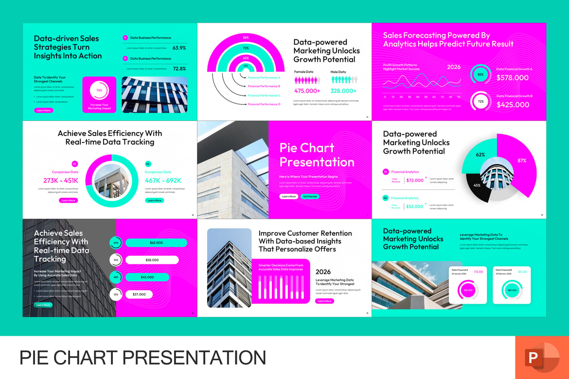 Template Presentasi Pie Chart yang Menarik dan Profesional