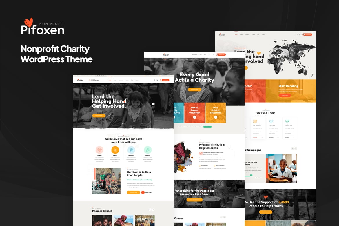 Pifoxen - Tema WordPress Amal yang Modern dan Menarik