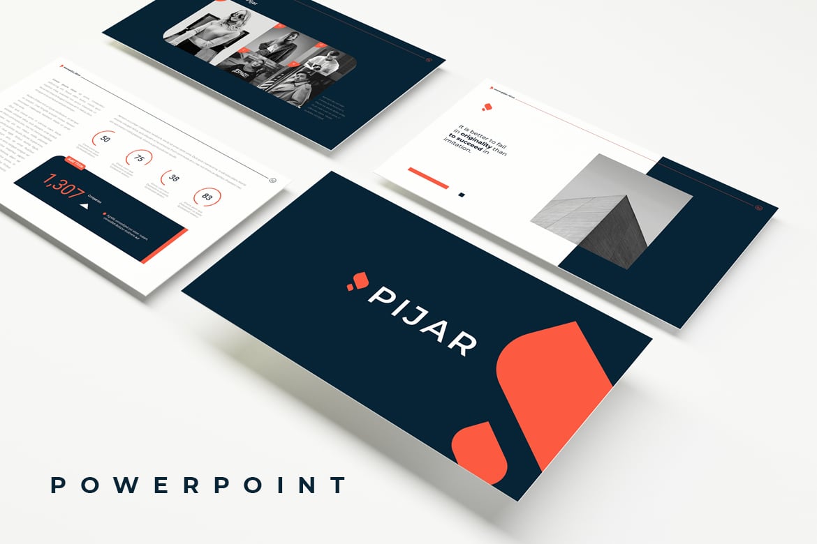 Template PowerPoint Pijar - Desain Minimalis untuk Presentasi Profesional