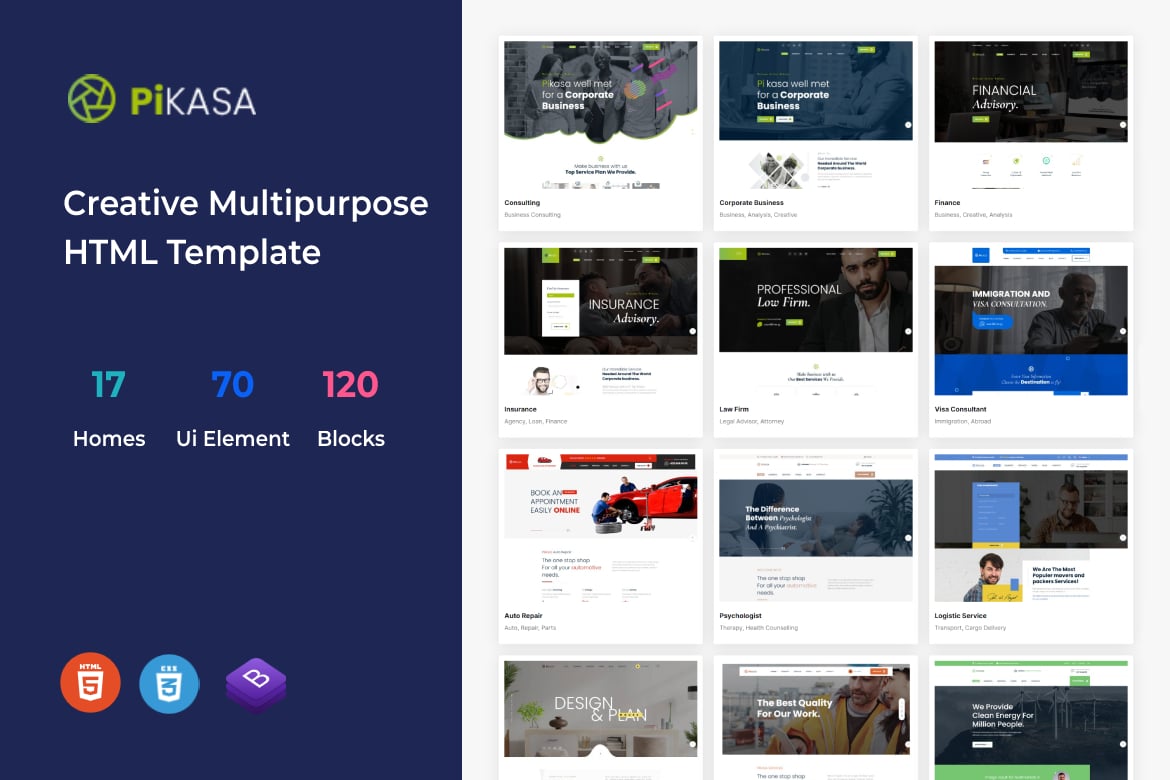 Pikasa - Template Website Kreatif Serbaguna untuk Semua Kebutuhan Anda