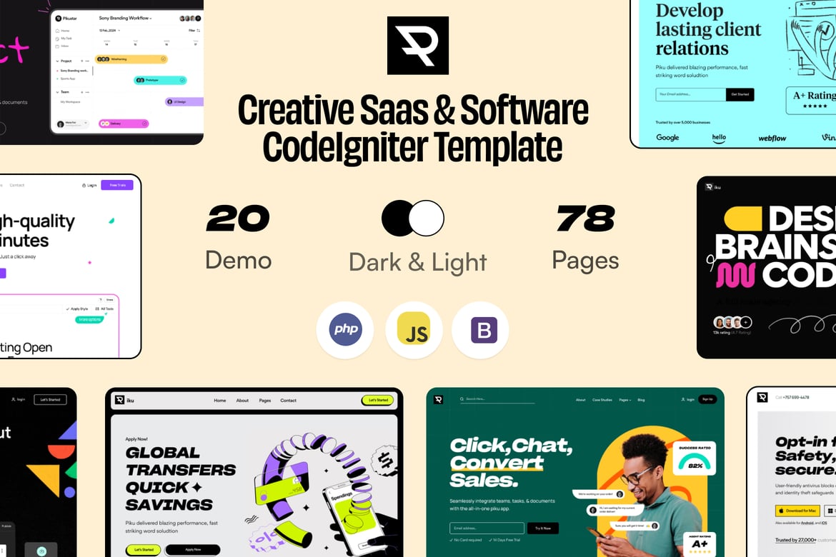 Template Website Piku - Solusi CodeIgniter untuk SaaS & Software