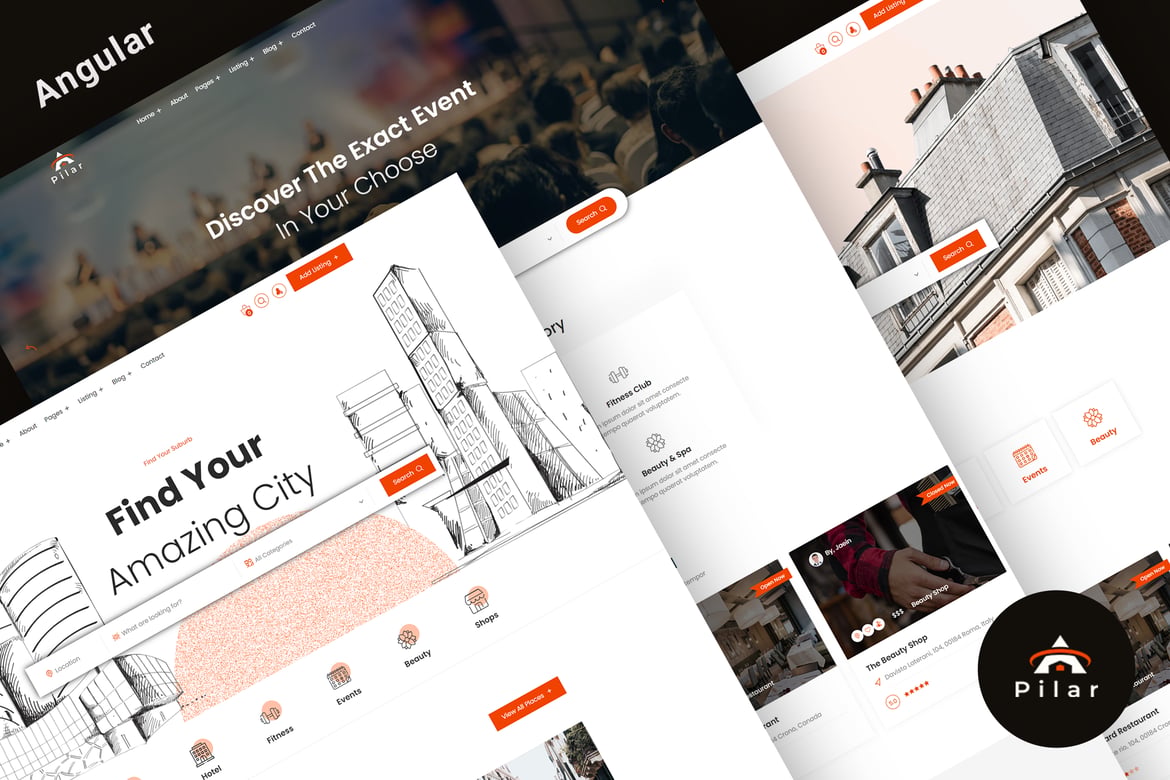 Pilar - Template Website Angular untuk Direktori dan Listing