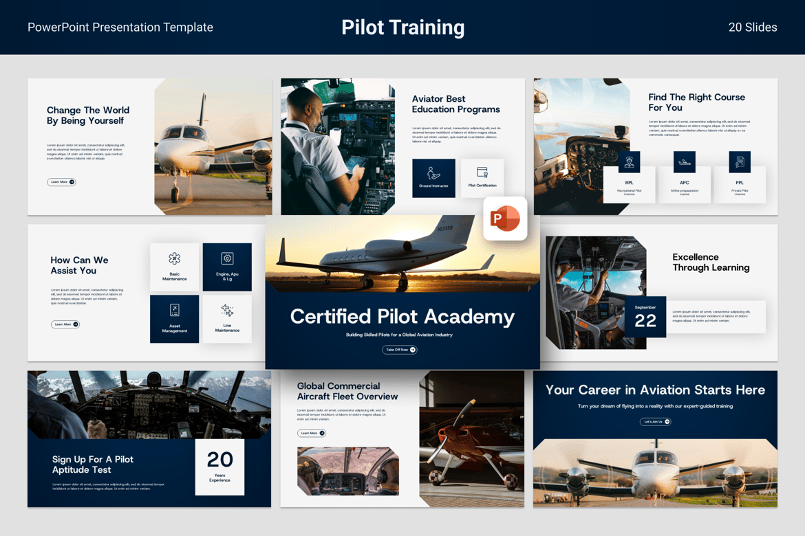 Template Presentasi Pelatihan Pilot Profesional
