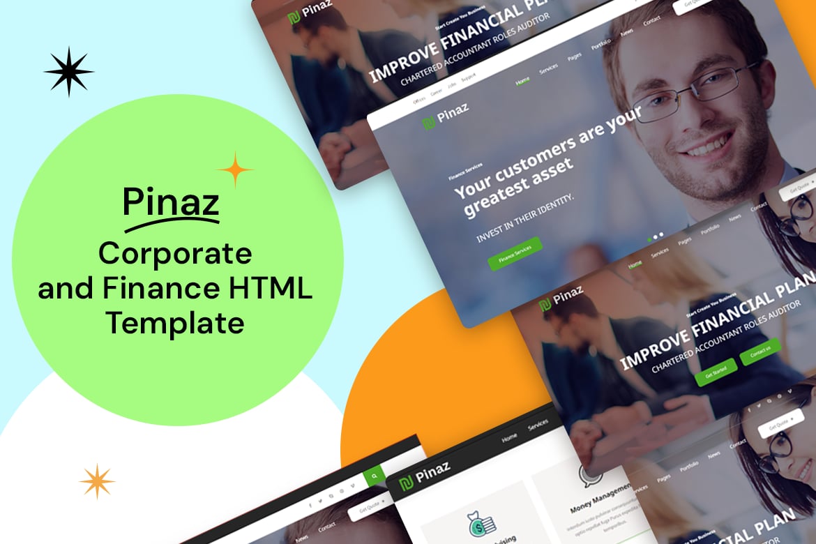 Pinaz - Template Website Corporate dan Keuangan yang Menarik