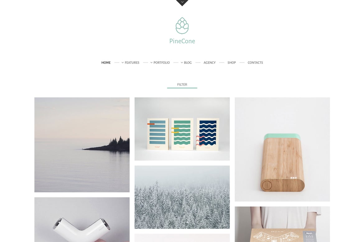 PineCone - Tema WordPress Kreatif untuk Portfolio dan Blog Anda
