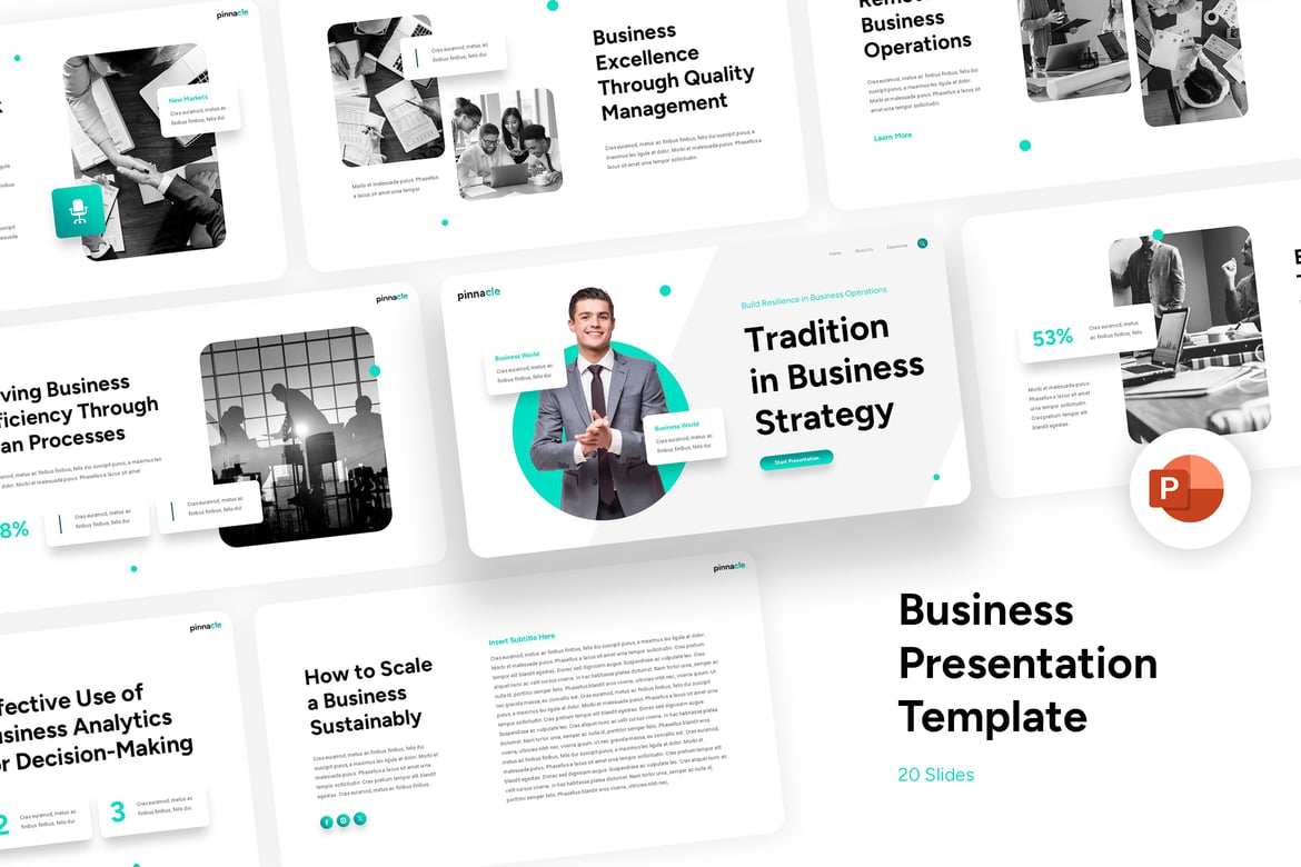 Template Presentasi Profesional Pinnacle Powerpoint