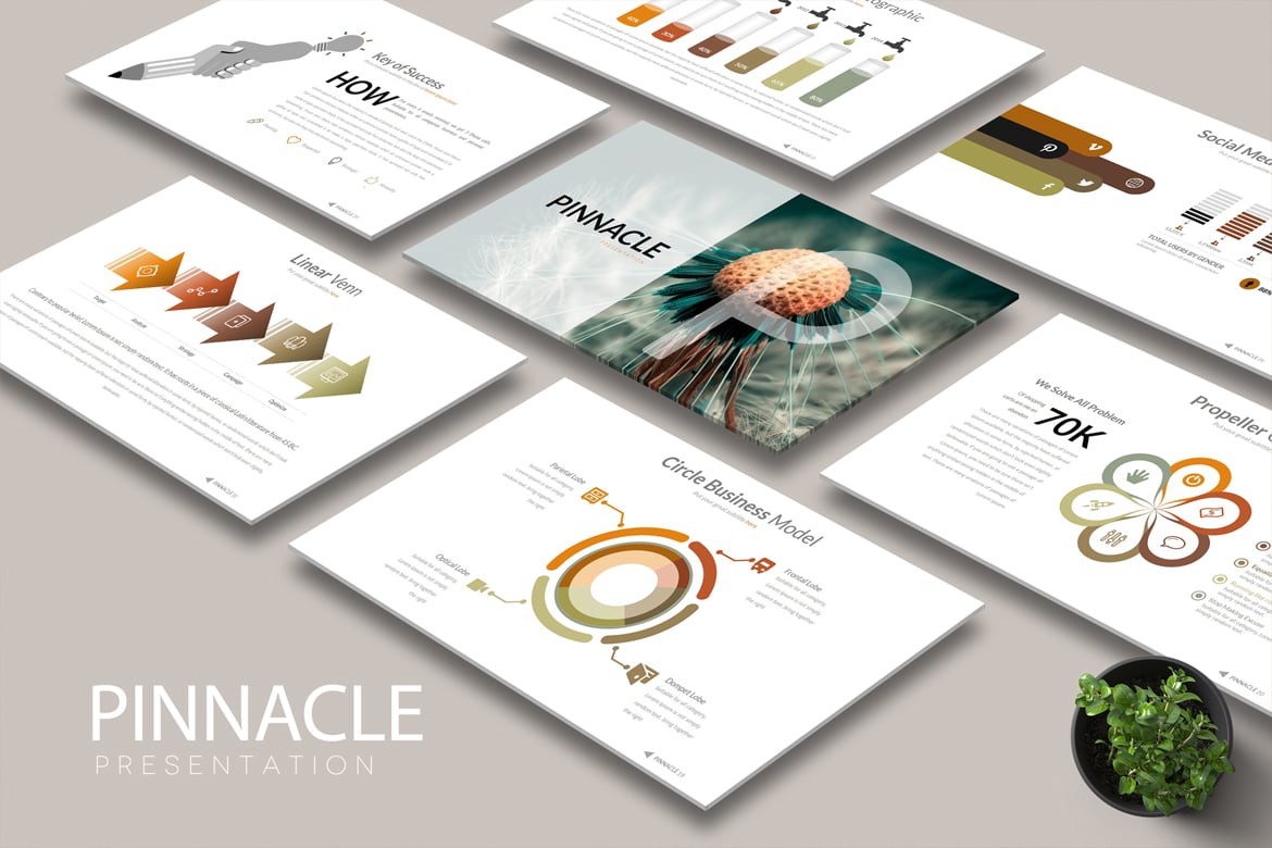 Template PowerPoint PINNACLE: Presentasi Kreatif untuk Semua Kebutuhan
