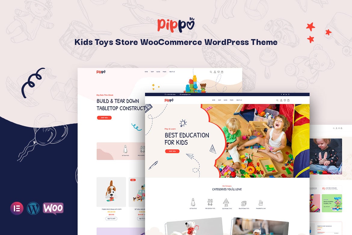 Pippo - Tema WordPress Toko Mainan Anak yang Modern dan Responsif