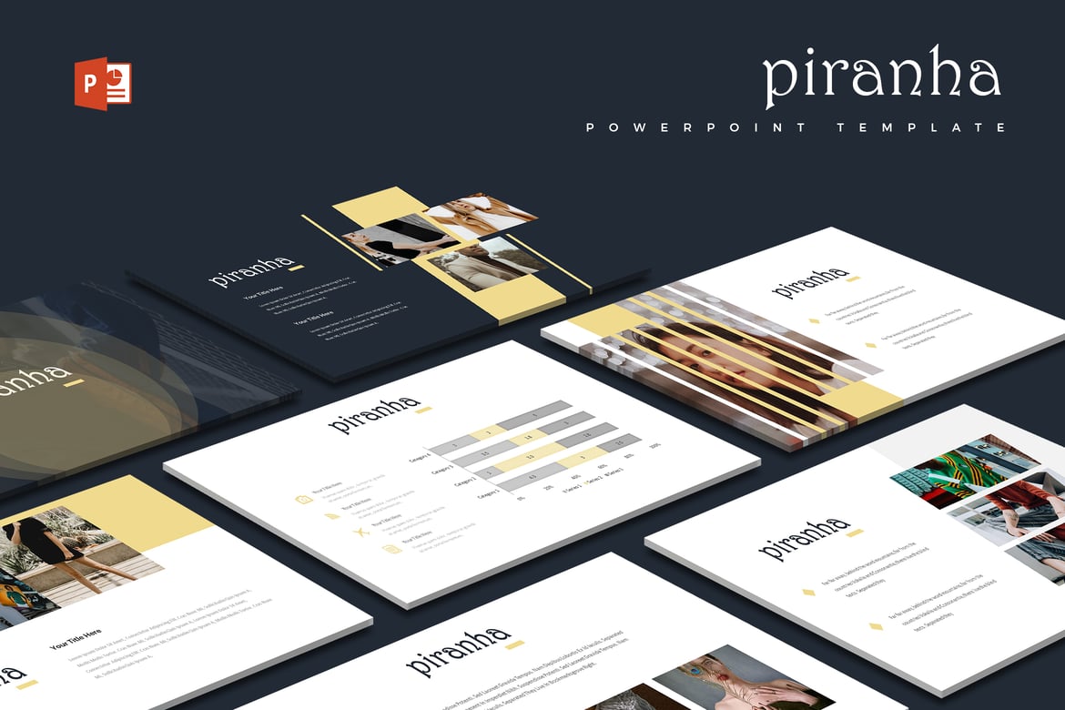 Template PowerPoint Piranha - Solusi Presentasi Kreatif Anda