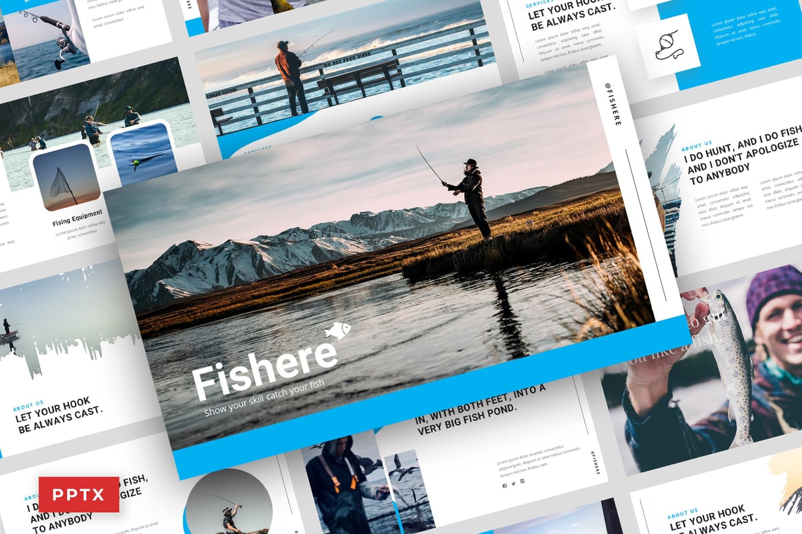 Pisher - Template Powerpoint Modern dan Elegan