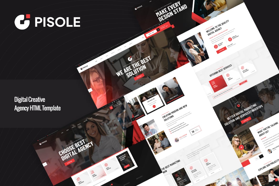 Pisole - Template Website Digital Agency yang Profesional