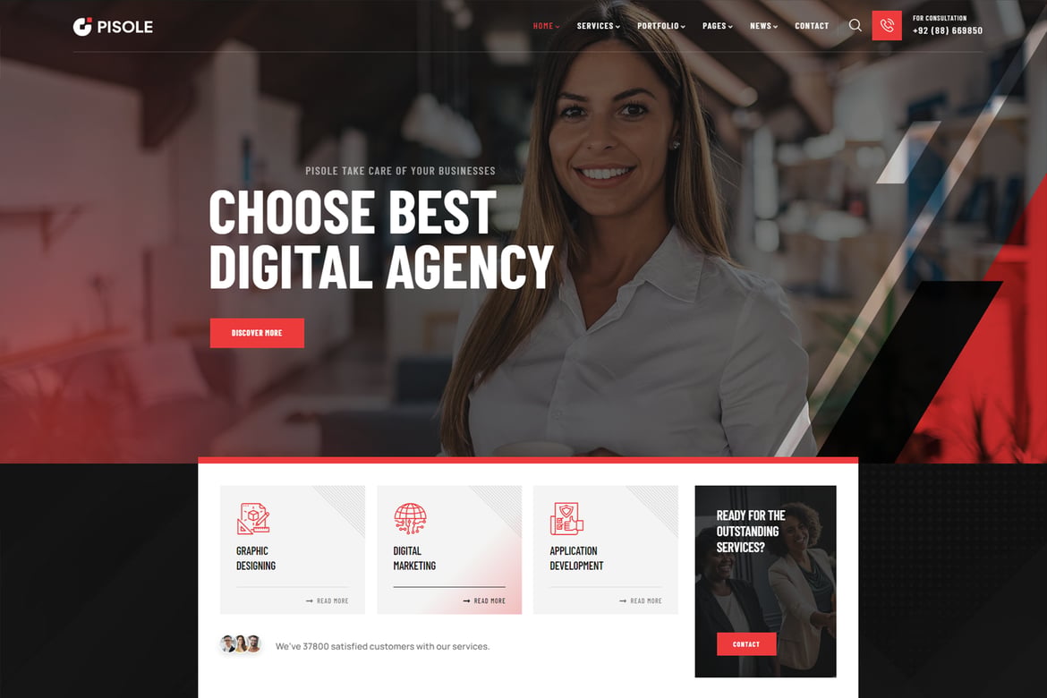 Pisole - Tema WordPress Kreatif untuk Agensi Digital