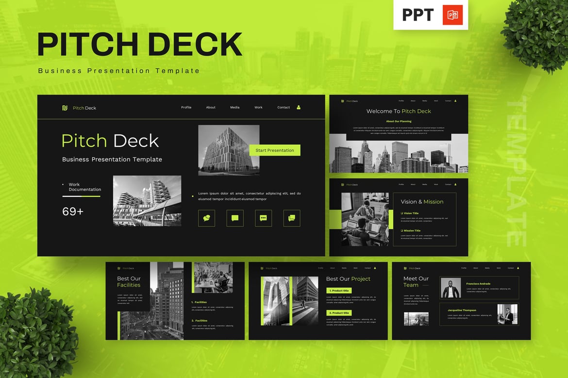 Template Powerpoint Pitch Deck untuk Presentasi Bisnis yang Menarik