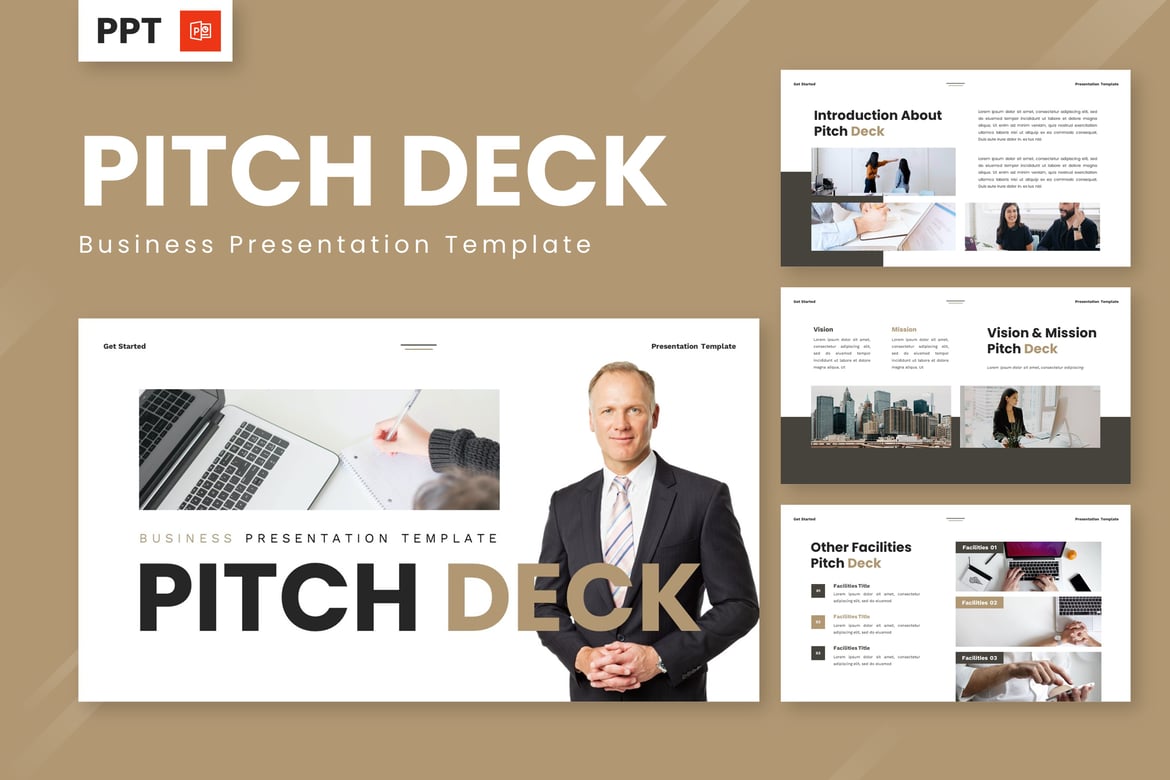 Template Presentasi PowerPoint Pitch Deck Profesional