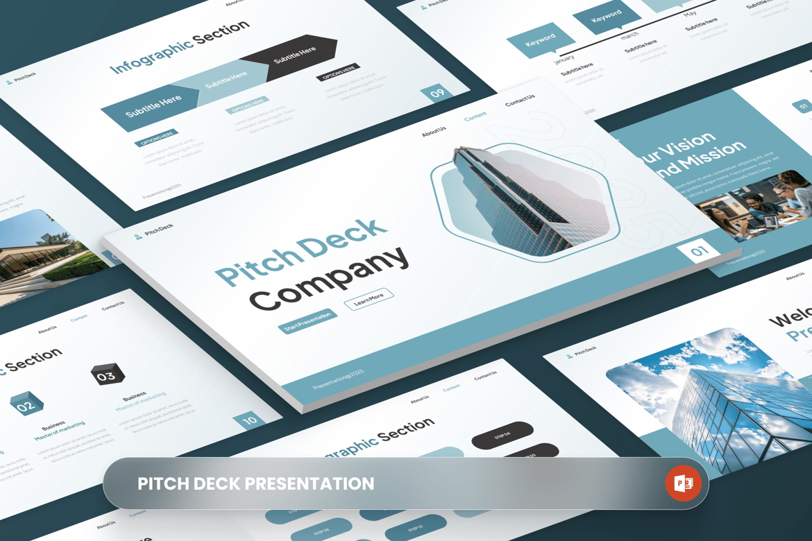 Template Presentasi PowerPoint Pitch Deck Perusahaan yang Menarik