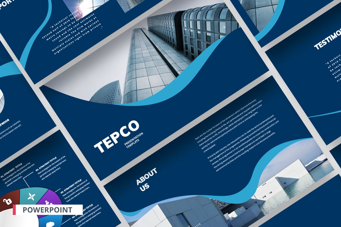Template PowerPoint Pitch Deck Profesional Tepco