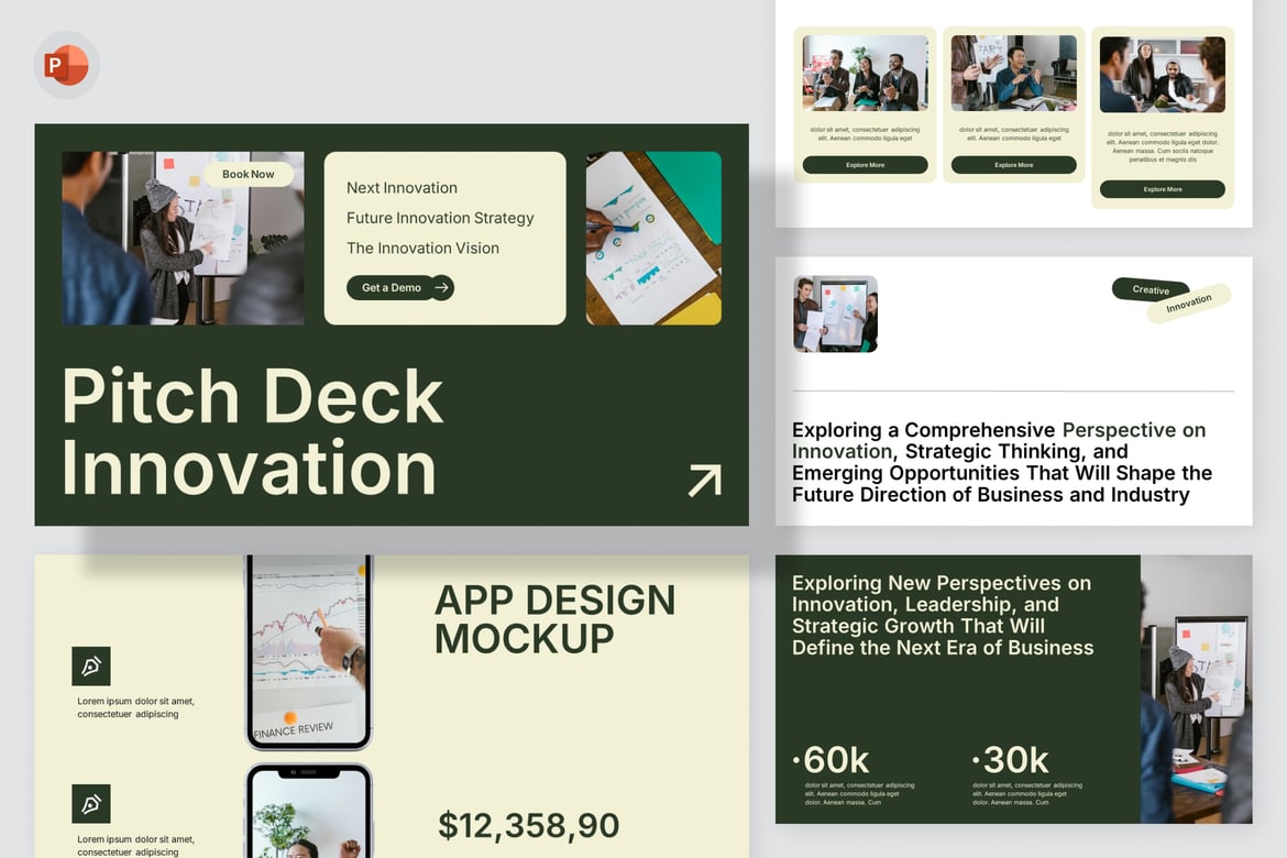 Template Presentasi Inovasi Pitch Deck Modern - PowerPoint