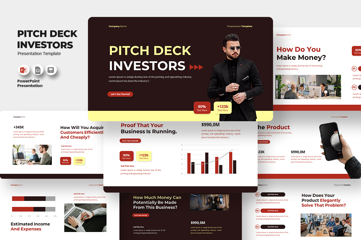 Template Presentasi Pitch Deck untuk Investor - PowerPoint Menarik dan Profesional