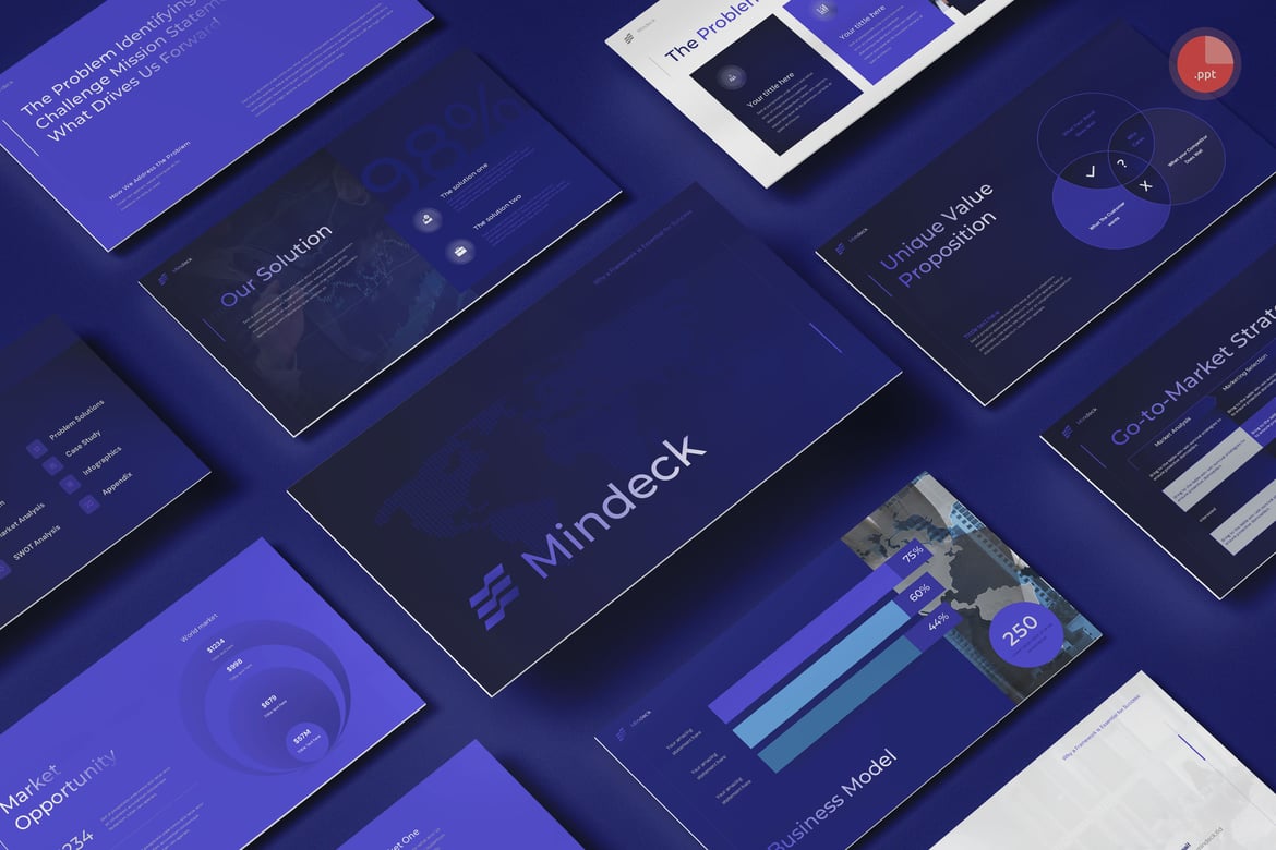 Template Presentasi PowerPoint Minimalis untuk Pitch Deck yang Menarik