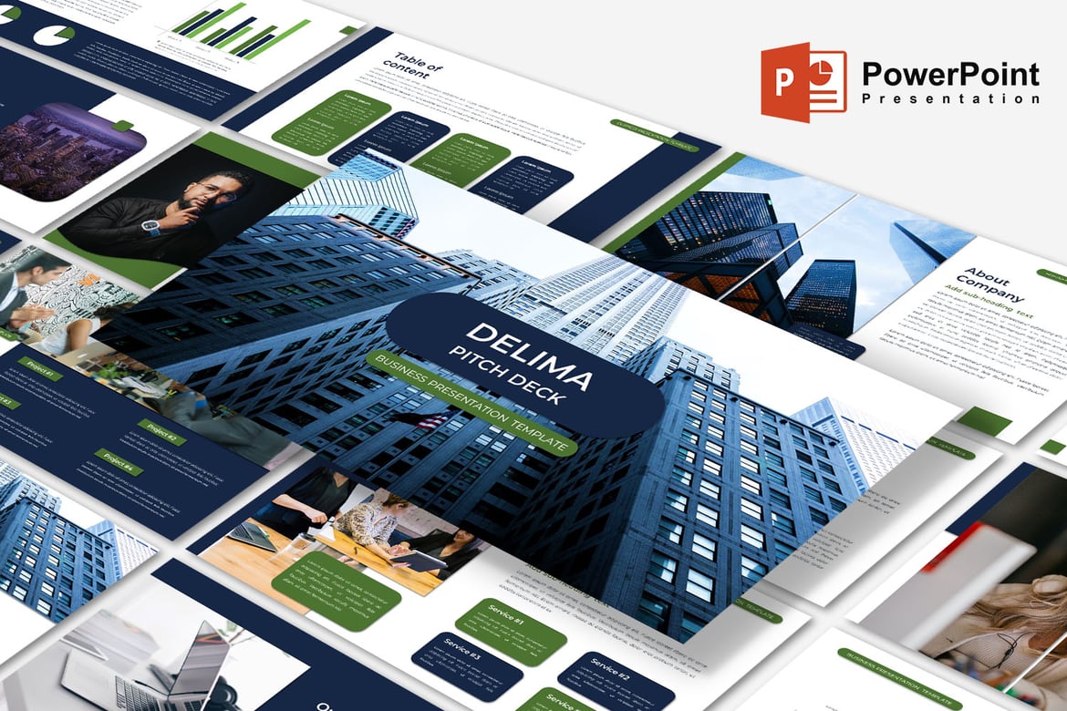 Template PowerPoint Pitch Deck Portfolio yang Menarik