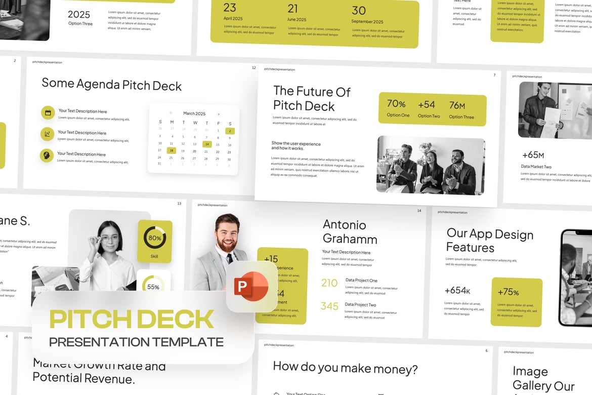 Template Presentasi PowerPoint Pitch Deck Profesional
