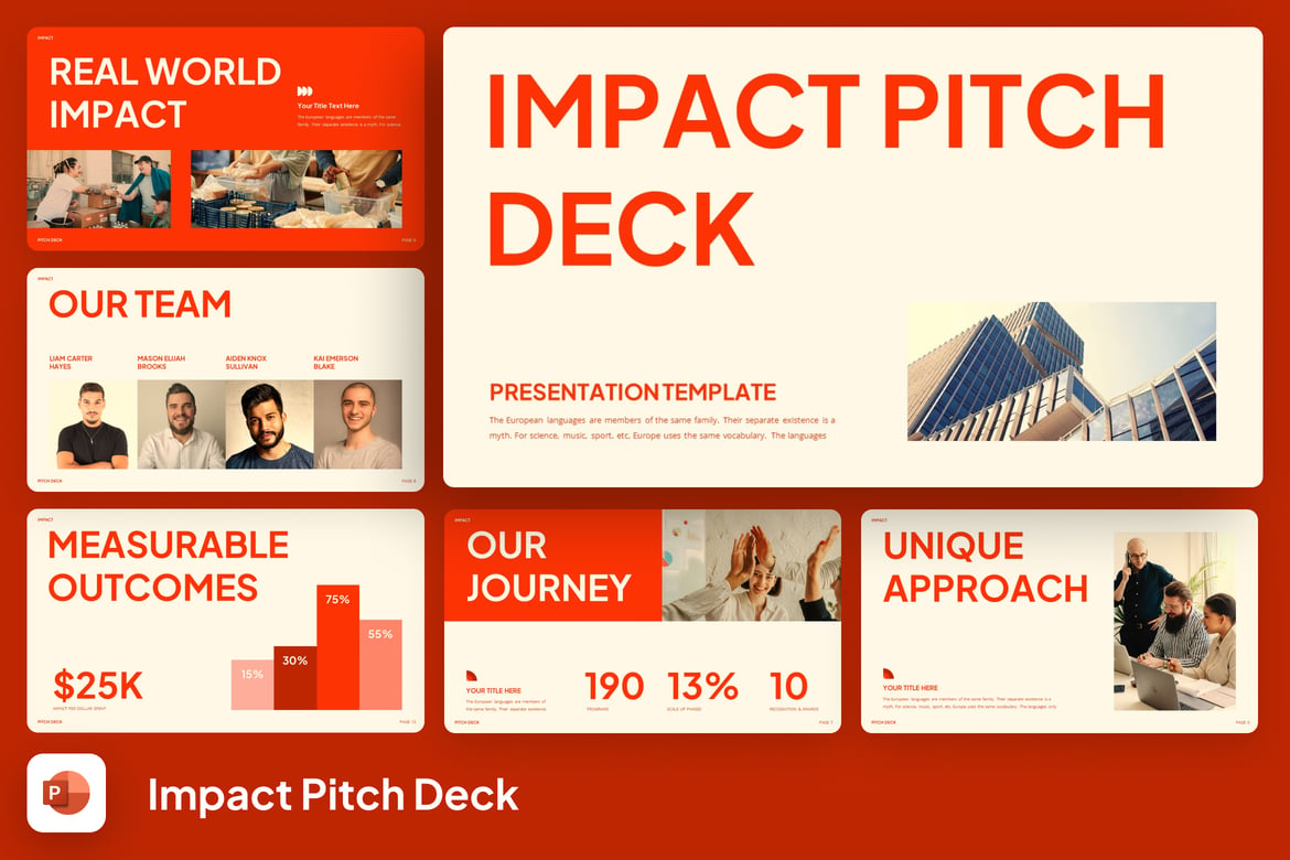 Template PowerPoint Pitch Deck Dinamis untuk Presentasi Mempesona