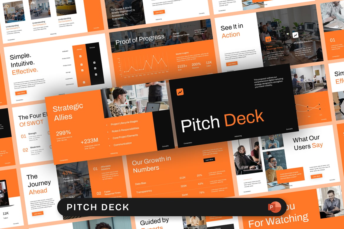 Template PowerPoint Pitch Deck yang Menarik dan Profesional