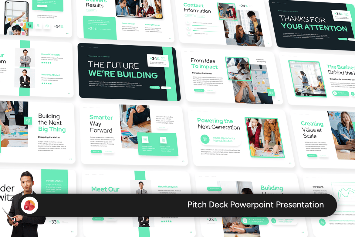 Template Presentasi PowerPoint Pitch Deck yang Profesional dan Fleksibel