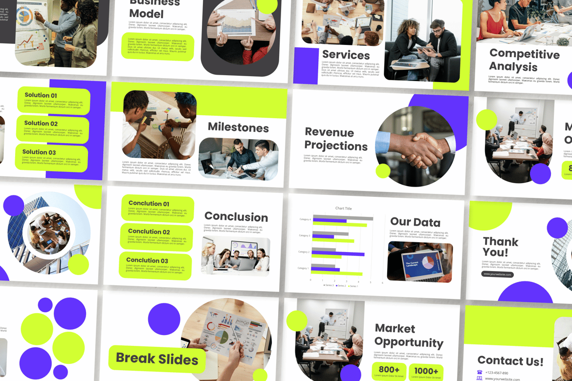 Template Presentasi PowerPoint Pitch Deck yang Modern dan Elegan