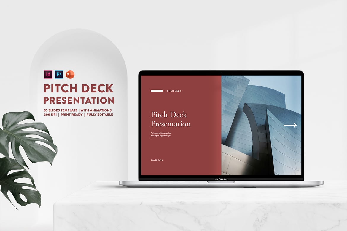 Template Presentasi PowerPoint Pitch Deck Profesional