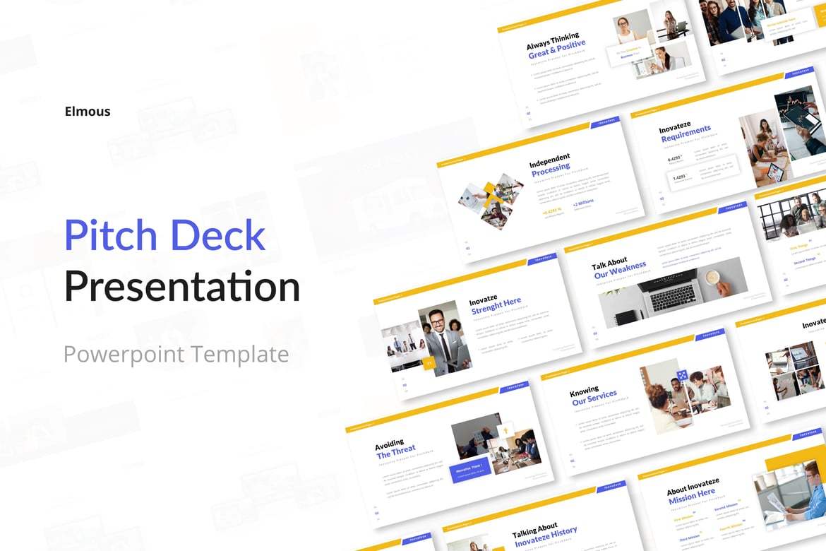 Template Presentasi PowerPoint Pitch Deck yang Menarik