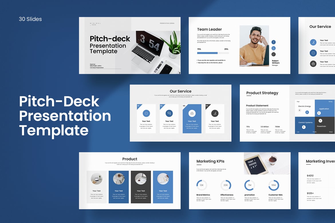 Template Presentasi PowerPoint Pitch Deck yang Menarik dan Profesional