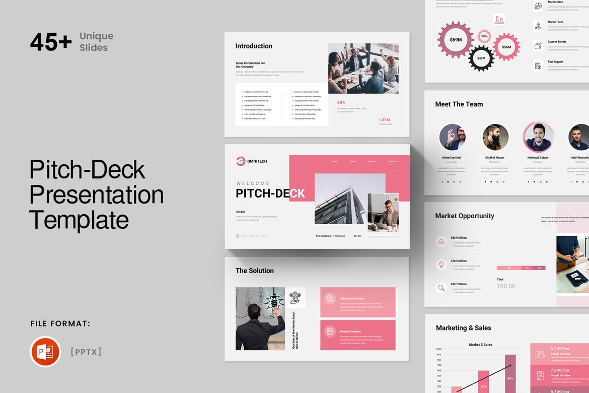 Template Presentasi PowerPoint Pitch Deck yang Menarik dan Profesional