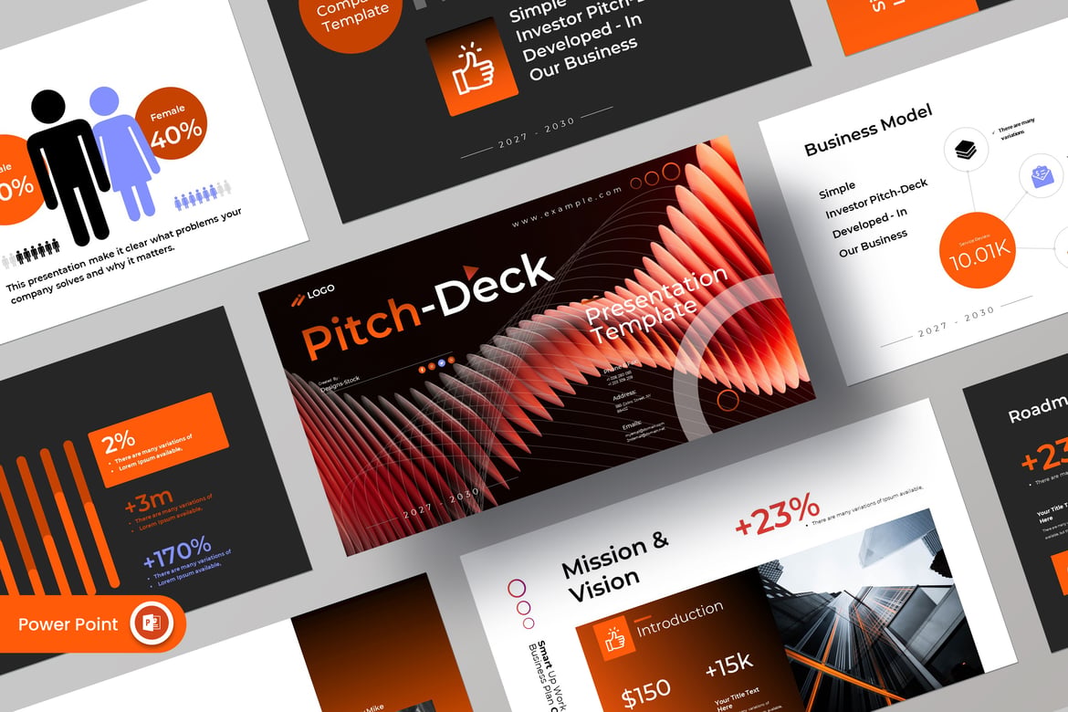 Template Presentasi Pitch Deck PowerPoint yang Menarik