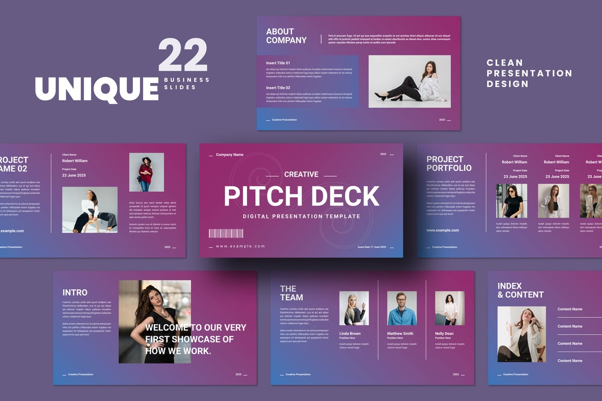 Template PowerPoint Presentasi Pitch Deck yang Menarik dan Modern