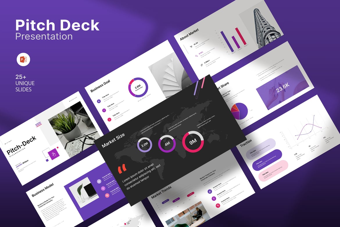 Template Presentasi PowerPoint Pitch Deck yang Menarik