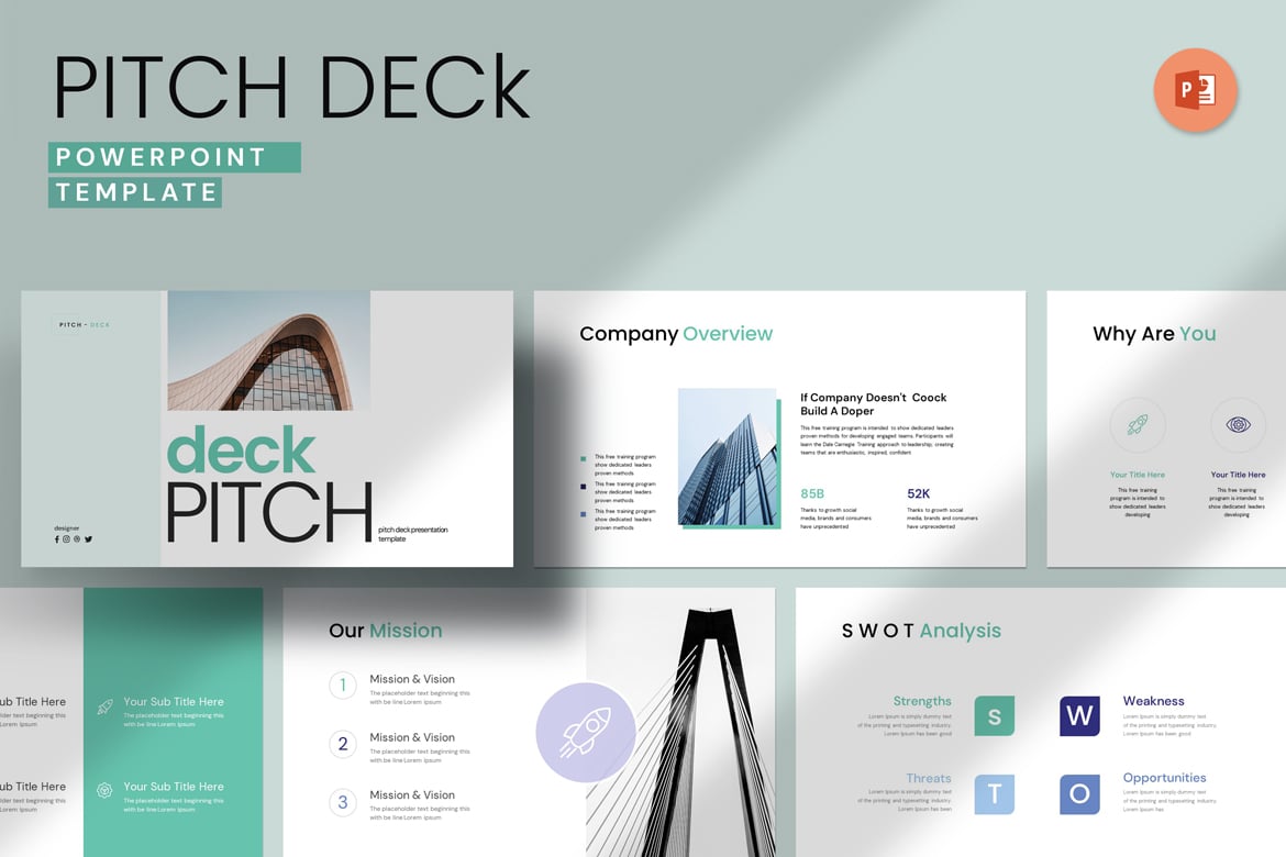 Template Presentasi PowerPoint Pitch Deck yang Menarik dan Profesional