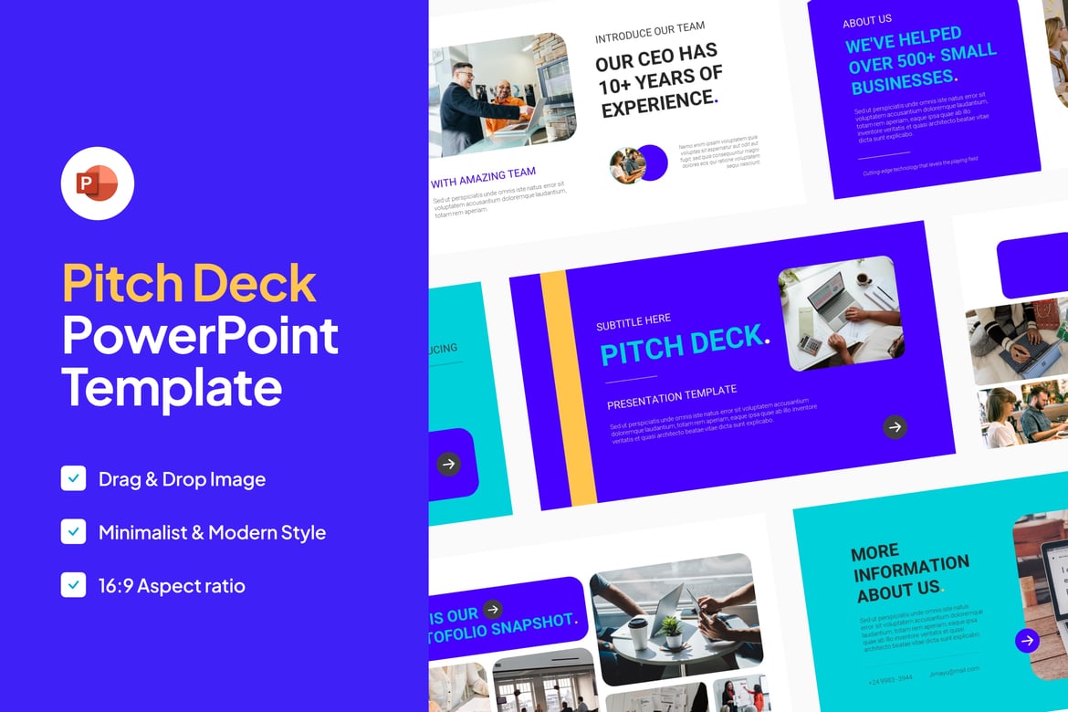 Template Presentasi PowerPoint Pitch Deck yang Modern dan Profesional