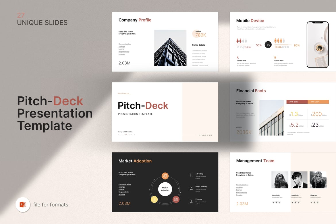 Template Presentasi PowerPoint Pitch-Deck yang Menarik dan Profesional