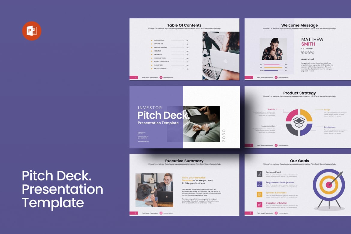 Template Presentasi PowerPoint Pitch Deck yang Profesional