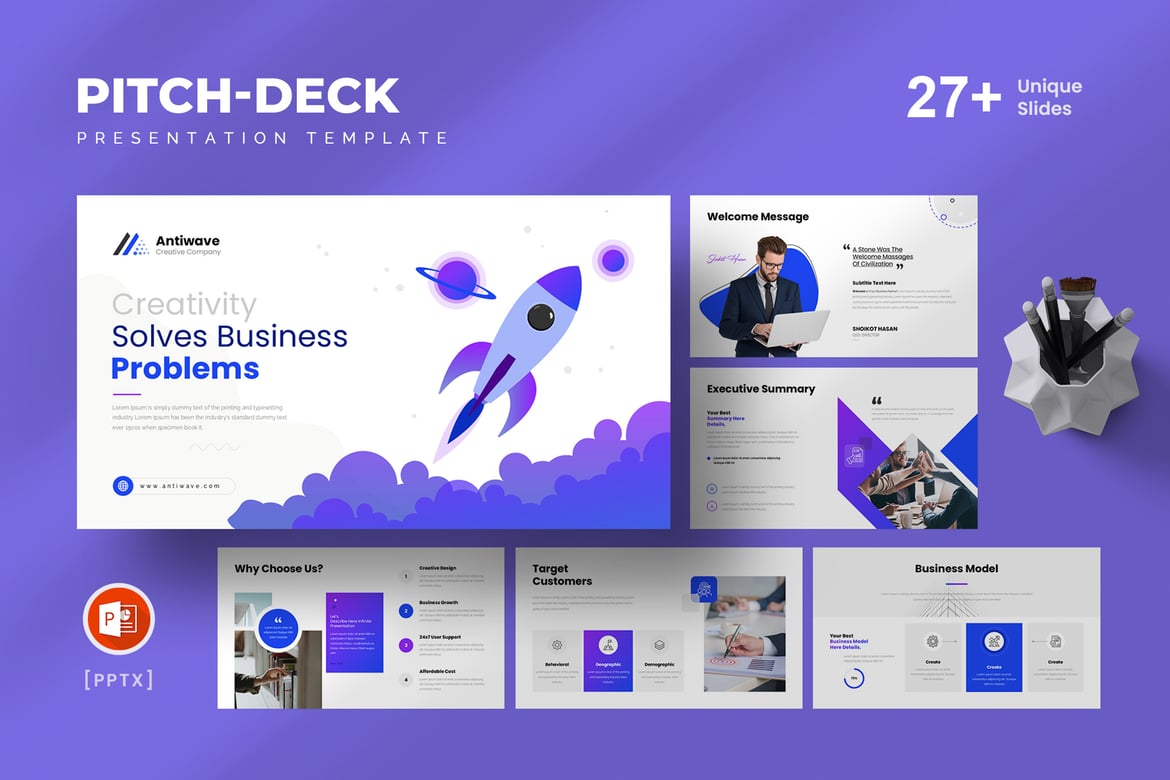Template Presentasi PowerPoint Pitch Deck yang Menarik dan Profesional