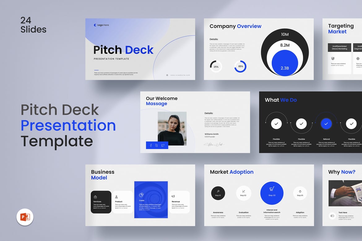 Template Presentasi PowerPoint Pitch Deck yang Menarik dan Profesional