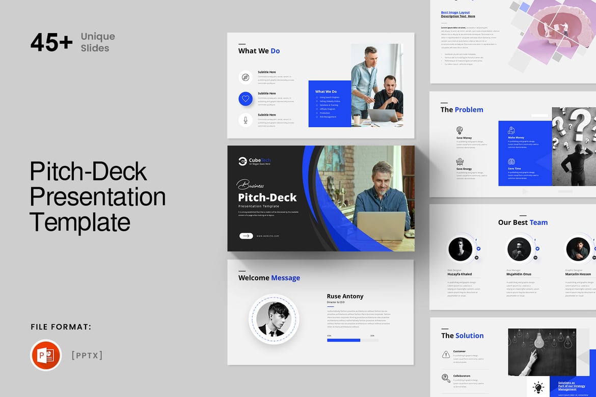Template Presentasi Pitch-Deck PowerPoint yang Profesional dan Menarik