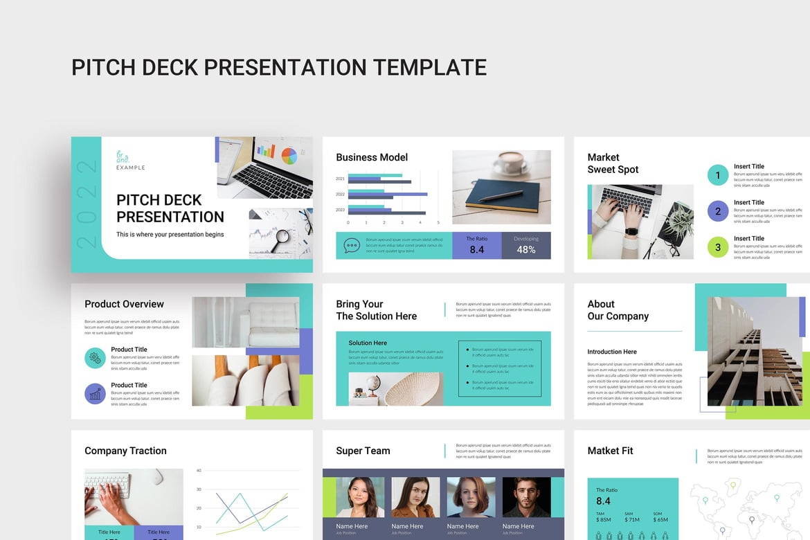 Template Presentasi PowerPoint untuk Pitch Deck yang Menarik
