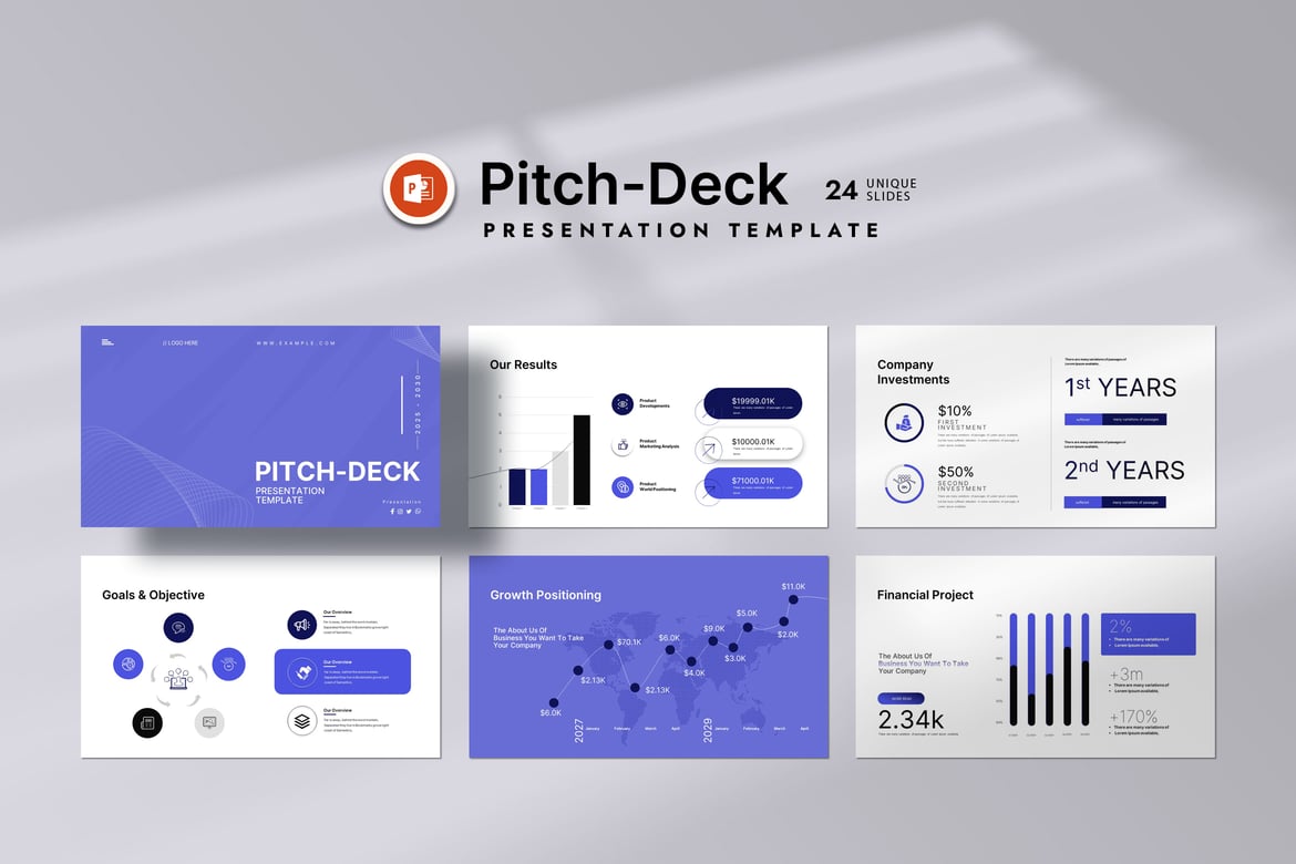 Template Presentasi PowerPoint Pitch Deck yang Menarik