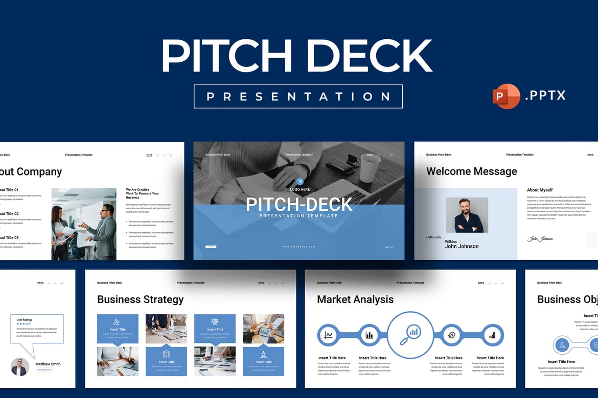Template Presentasi PowerPoint untuk Pitch Deck yang Menarik