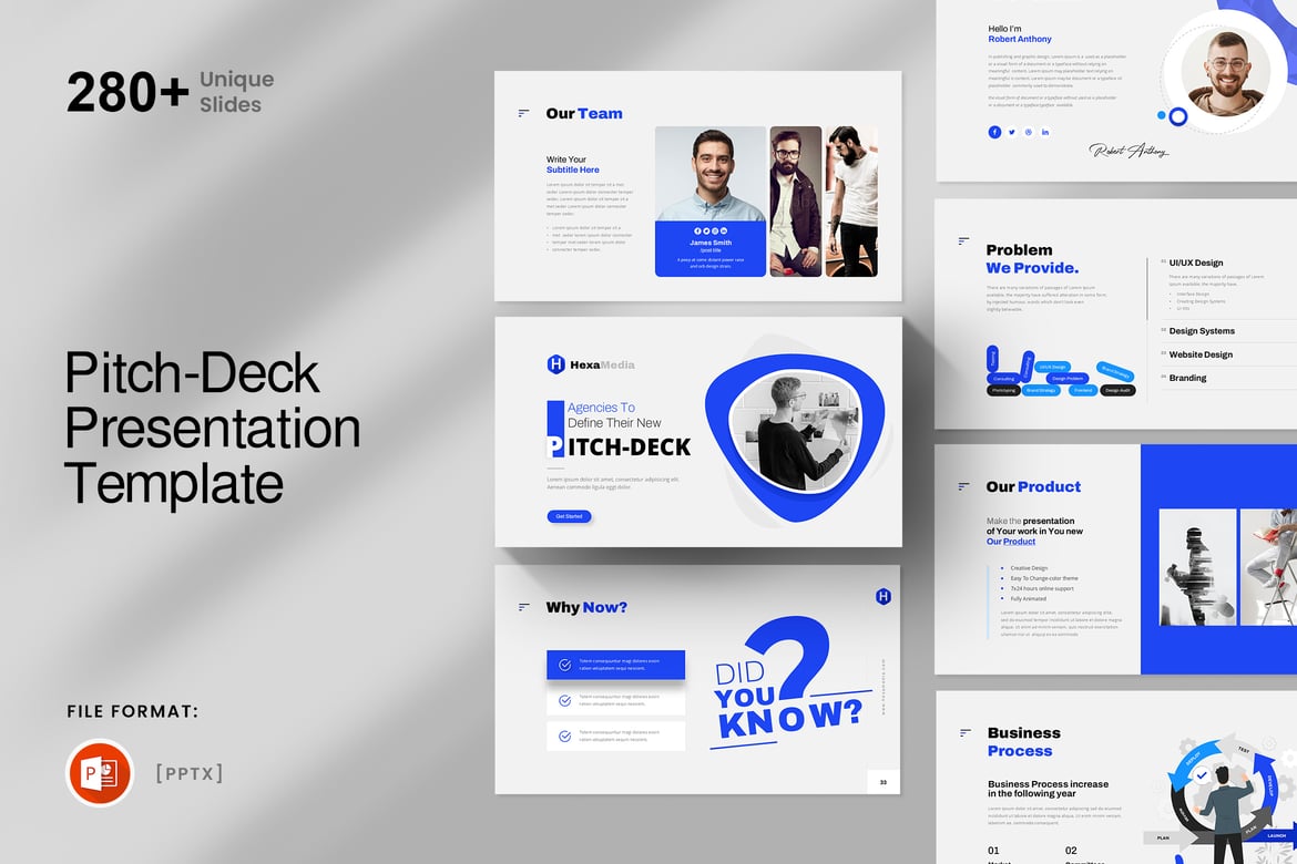 Template Presentasi Pitch-Deck PowerPoint Profesional dan Kreatif