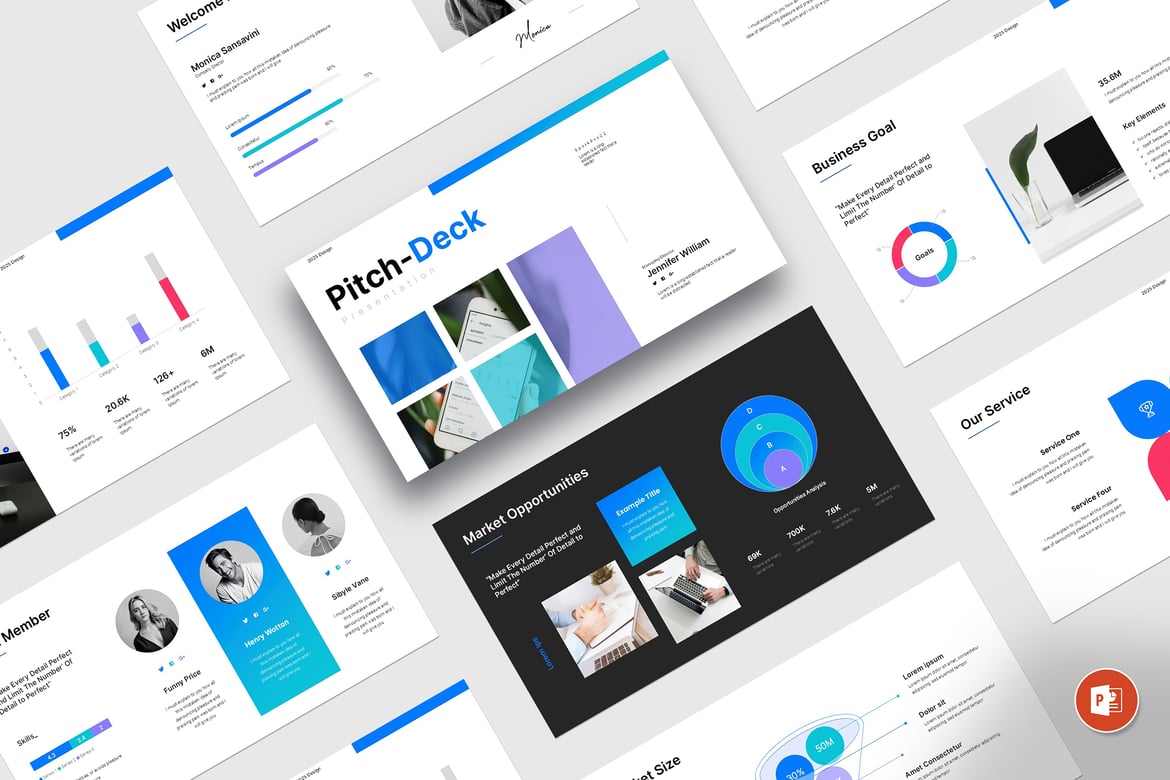 Template Presentasi PowerPoint Pitch Deck yang Menarik dan Profesional