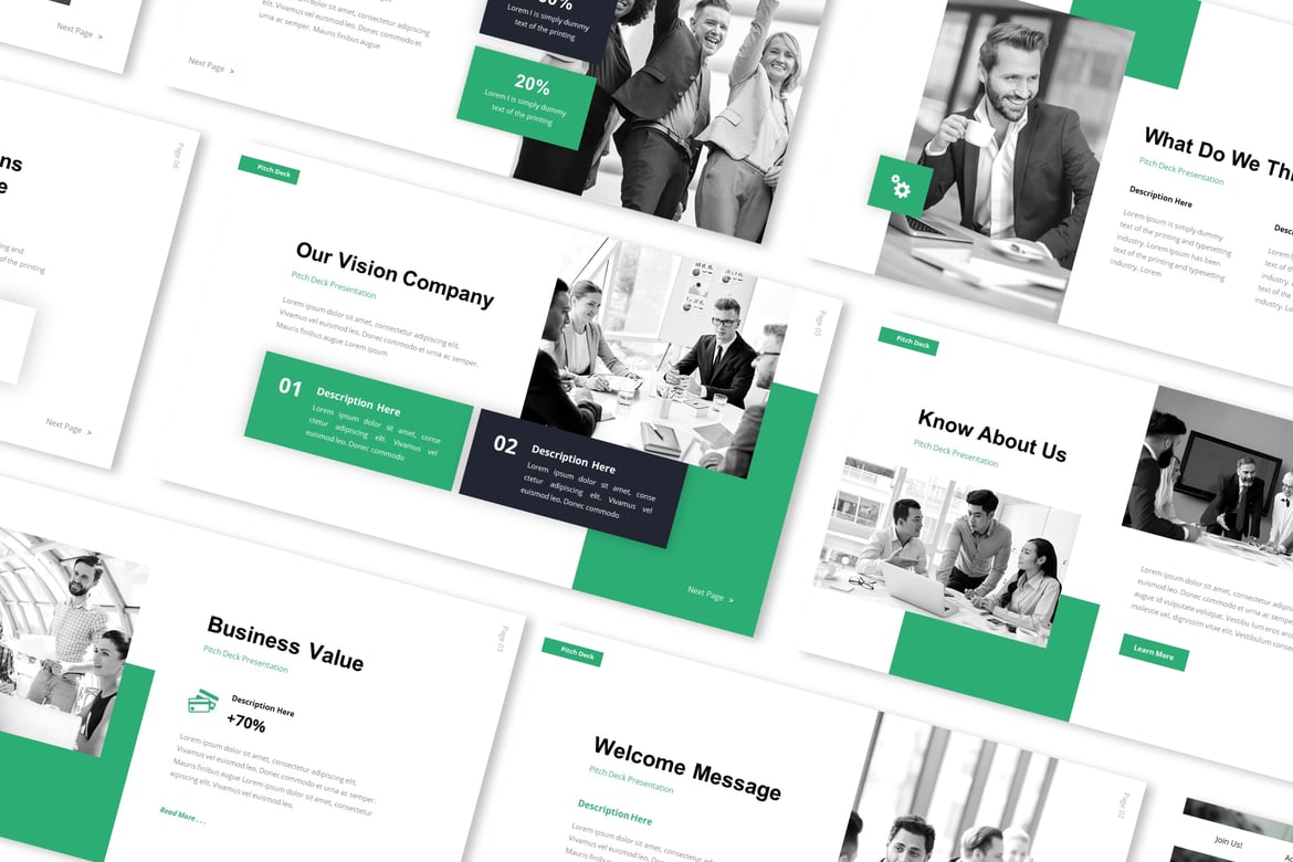Template Presentasi Pitch Deck PowerPoint yang Menarik